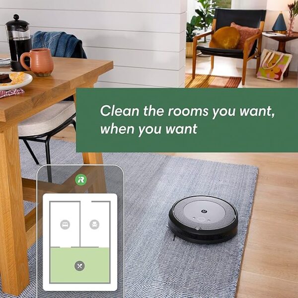 iRobot Roomba i3+ EVO (3550) Self-Emptying Robot Vacuum – Now Clean by Room with Smart Mapping, Empties Itself for Up to 60 Days, Works with Alexa, Ideal for Pet Hair, Carpets​, Roomba i3+ - Image 5
