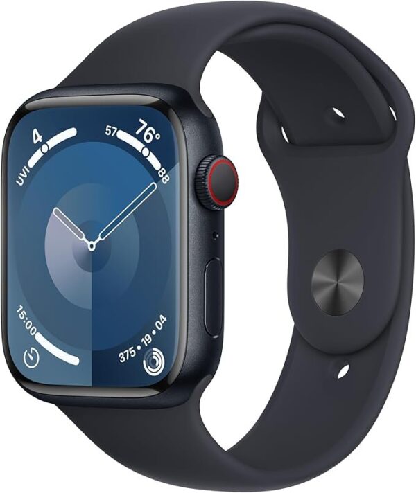 Apple Watch Series 9 (GPS + LTE) 45MM Midnight Aluminum Case Black Sport Band