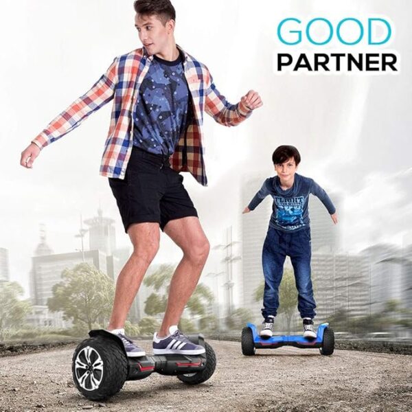 Gyroor Warrior 8.5 inch All Terrain Off Road Hoverboard with Bluetooth Speakers and LED Lights, UL2272 Certified Self Balancing Scooter - Image 2