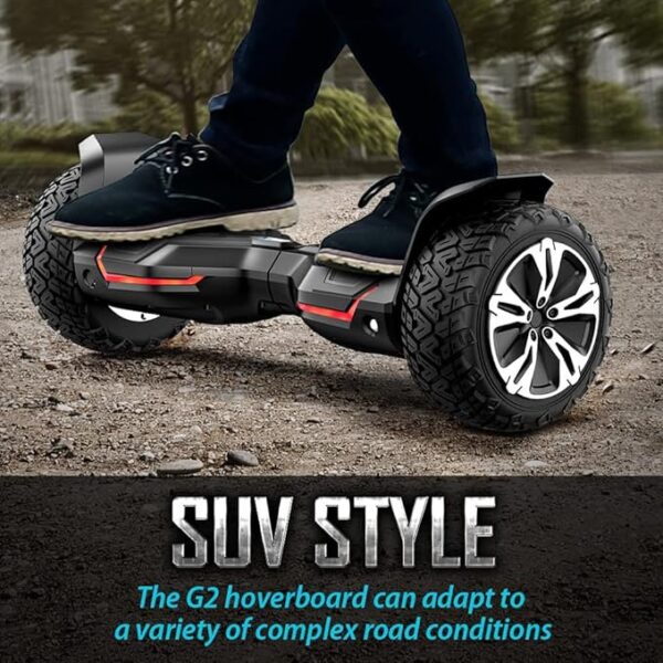Gyroor Warrior 8.5 inch All Terrain Off Road Hoverboard with Bluetooth Speakers and LED Lights, UL2272 Certified Self Balancing Scooter - Image 3