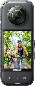 Insta360 X3-360 Action Camera with 5.7K 360 Active HDR Video, 4K Single-Lens Camera, Waterproof, FlowState Stabilization, 2.29" Touchscreen, AI Editing, for Motorcycle, Wintersports and Vlogging