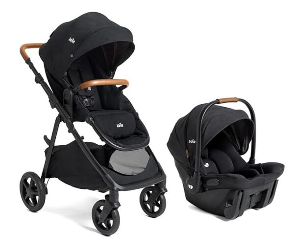 Joie Ginger and Mint Latch Travel System – 4-in-1 Travel System with Base-Free Infant Car Seat & Stroller, Built-in Latch for Easy Install and an Included All-Terrain Stroller (Shale Dark) - Image 2
