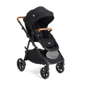 Joie Ginger and Mint Latch Travel System – 4-in-1 Travel System with Base-Free Infant Car Seat & Stroller, Built-in Latch for Easy Install and an Included All-Terrain Stroller (Shale Dark)