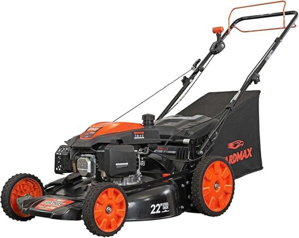 YARDMAX 22 in. 201cc Select PACE 6 Speed CVT High Wheel RWD 3-in-1 Gas Walk Behind Self Propelled Lawn Mower, Black - Image 3